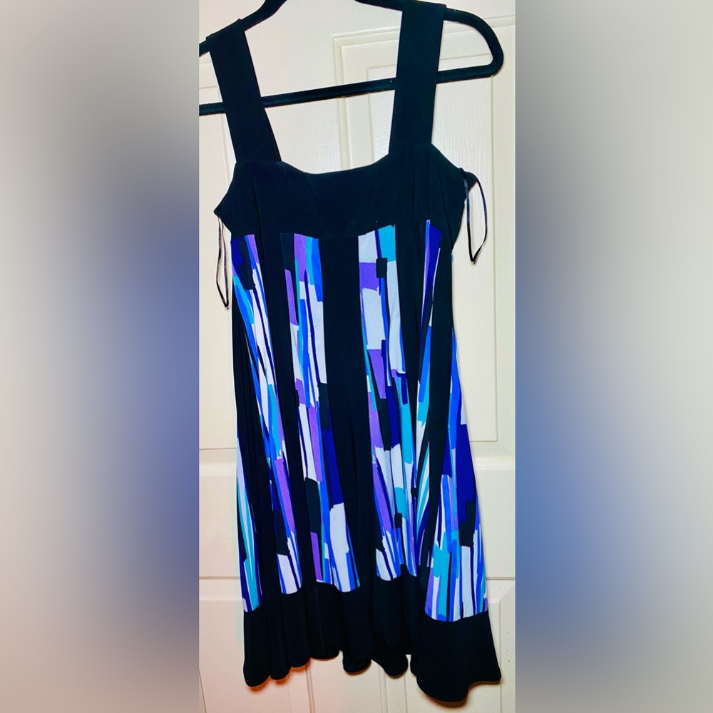 Kathy Roberts Multicolor Printed Purple Y2K Sleeveless Spring Easter Dress 10P‎